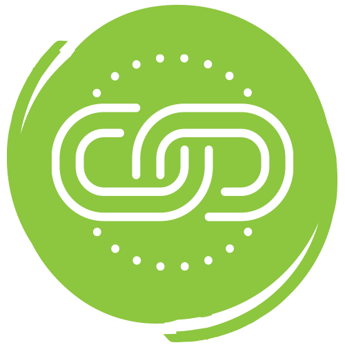 ITAD-chain-of-custody-icon Icon of 2 interlocking circles of a chain