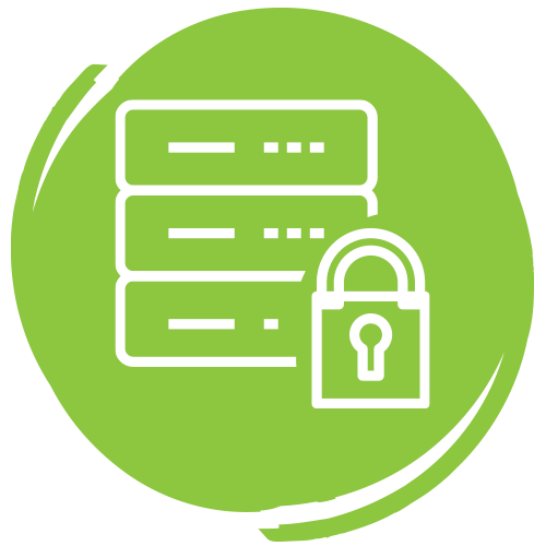ITAD-minimize-risk-icon Icon of hardware with a lock of it